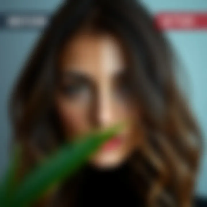 Before and after images showing hair color balance