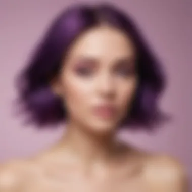 User applying purple shampoo and enjoying the hair care process