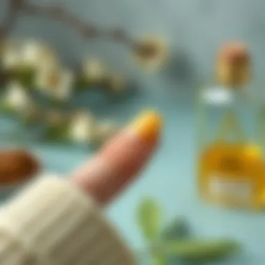 Natural oils application for nails