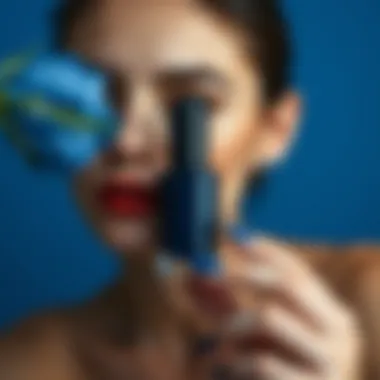 Color palette featuring navy blue and complementary shades