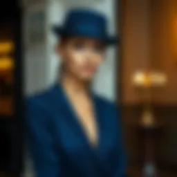 Elegant navy blue outfit combination