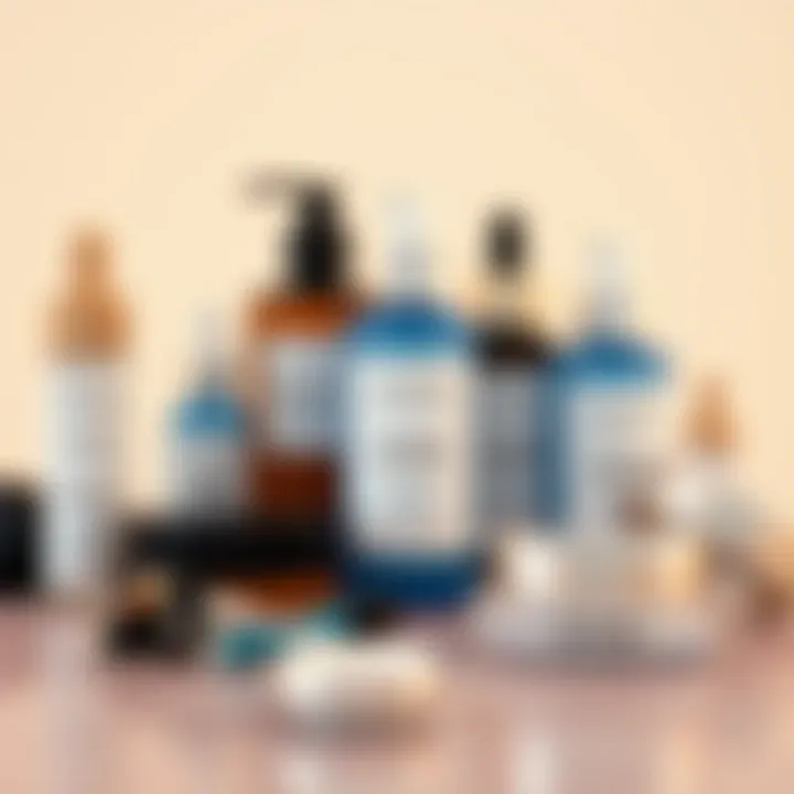 Niacinamide in Cosmetic Formulations Various cosmetic products showcasing niacinamide as a key ingredient