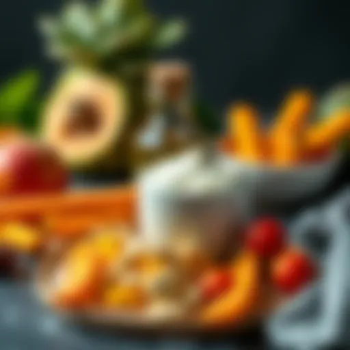 Ingredient source overview highlighting niacinamide-rich foods