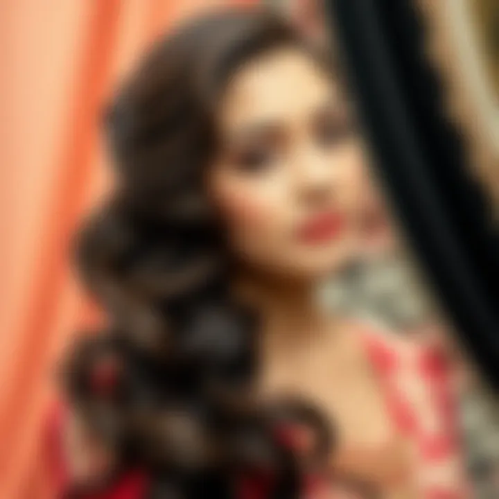 Traditional Engagement Hair Design with Waves Traditional engagement hair design with waves