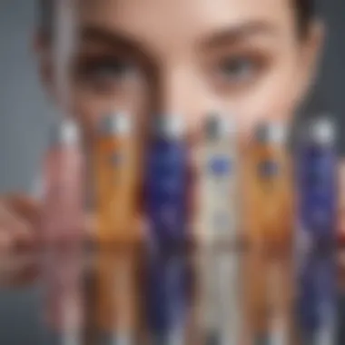 Aesthetic arrangement of Nivea tonics showcasing various skin types solutions.