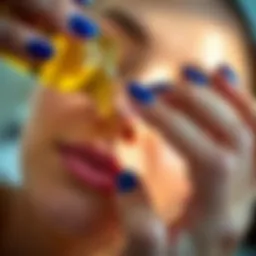 Olive oil being applied to the face