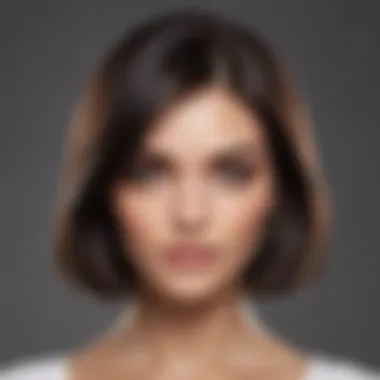 Classic Center-Parted Hairstyle Classic hairstyle divided from the center showcasing a polished look.