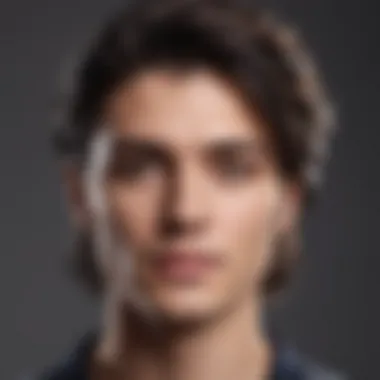 Textured Casual Center-Parted Hairstyle Textured hairstyle with a center part, ideal for casual settings.