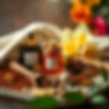 An elegant display of oriental fragrance ingredients including spices and floral elements