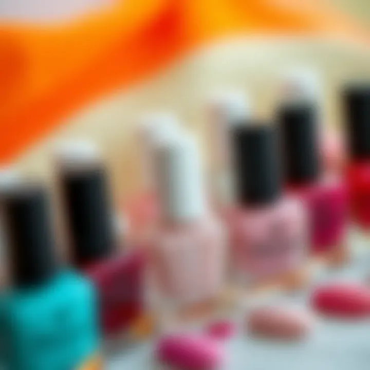 Nail Polish Selection for Oval Nails A selection of nail polish colors suitable for oval nails