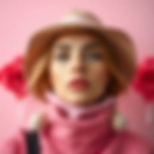 A palette of colors complementing pink shades