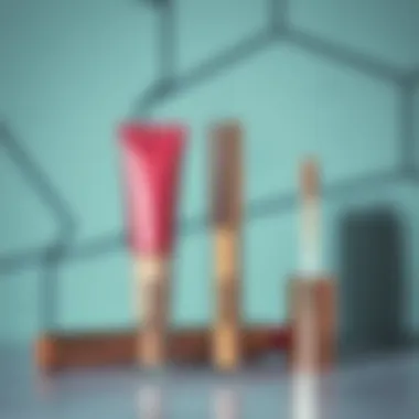 Trendy Packaging of Pink-Toned Concealers Trendy packaging of pink-toned concealers against a stylish background.