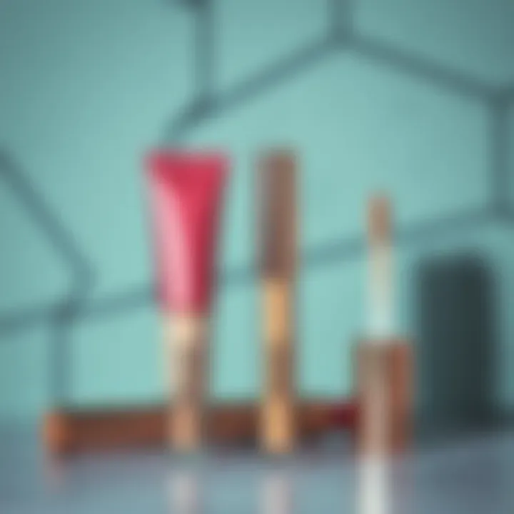 Trendy Packaging of Pink-Toned Concealers Trendy packaging of pink-toned concealers against a stylish background.