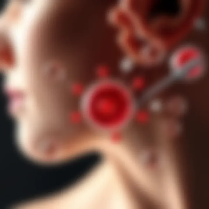 Biological Effects of Peptides on Skin Diagram illustrating the biological effects of peptides on skin cells