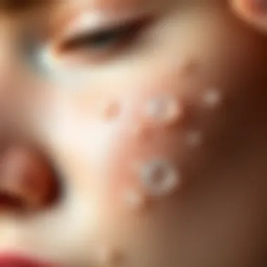 Hydration Effects of Peptides on Skin A close-up of skin showing hydration effects from peptide treatments