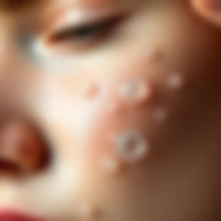 Hydration Effects of Peptides on Skin A close-up of skin showing hydration effects from peptide treatments