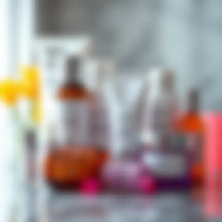 Collection of Peptide-Based Skincare Products An array of peptide-based skincare products displayed artistically