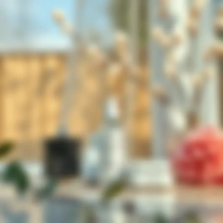 Peptide Skincare Routine in a Serene Setting A serene setting showcasing a skincare routine with peptide products