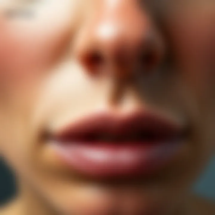 Peptides Enhancing Skin Health Close-up of skin with visible benefits from peptides