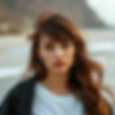 Casual beach waves paired with stylish bangs