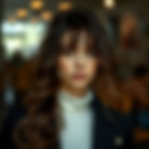 Chic wavy hairstyle with bangs for a trendy look