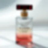 A delicate perfume bottle showcasing the elegance of fragrance design.