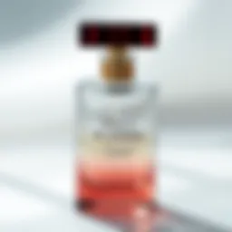 A delicate perfume bottle showcasing the elegance of fragrance design.