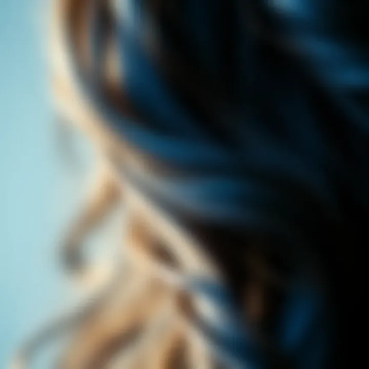 A close-up of healthy permed hair with natural shine