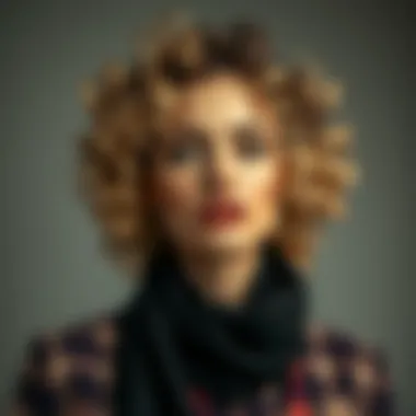 A stylish woman expressing her unique beauty with curly hair