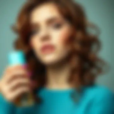 Illustration of a hair care routine for permed locks