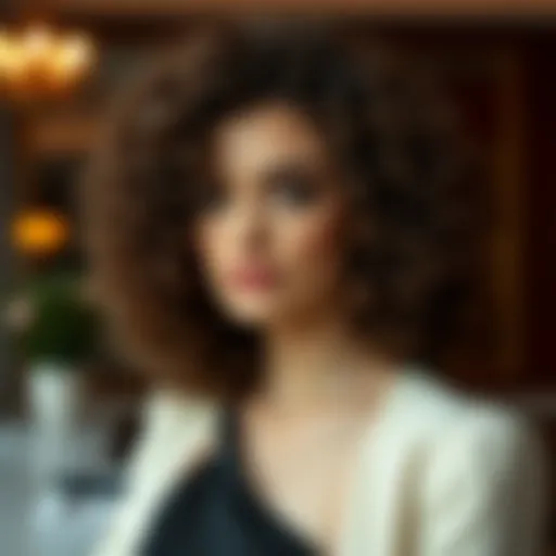 Curly Elegance Stylish curly hairstyle for modern aesthetics