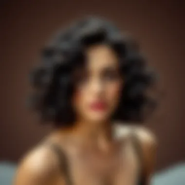 Playful and bouncy short curls in a unique style