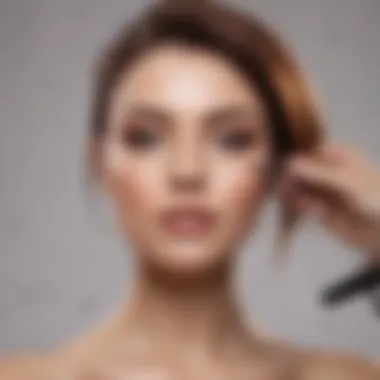 Professional hair stylist performing a color removal treatment