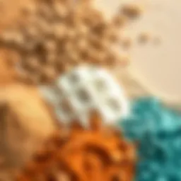 A close-up of different types of facial powders arranged elegantly.