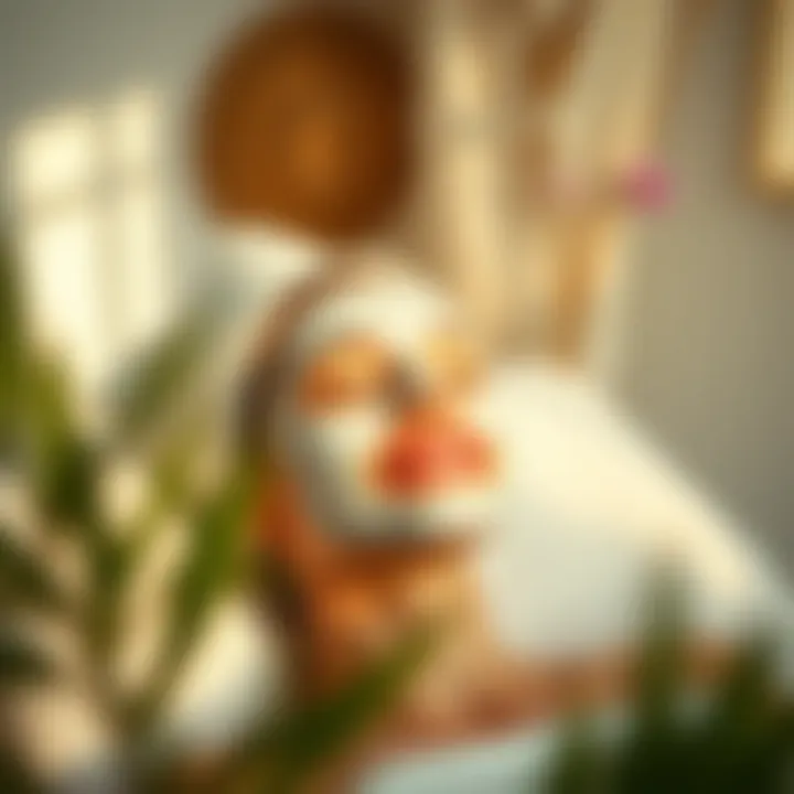 Relaxing Face Mask Experience A serene setting for applying a face mask, emphasizing relaxation