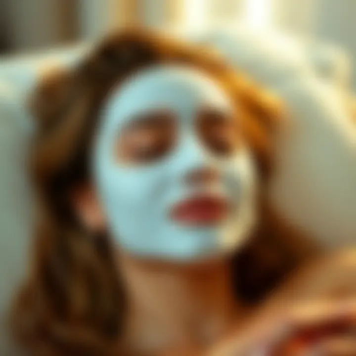 Indulging in Self-Care with Face Masks Relaxing with a face mask on