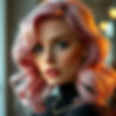 Elegant Pastel Hairstyle Elegant hairstyle with pastel colors