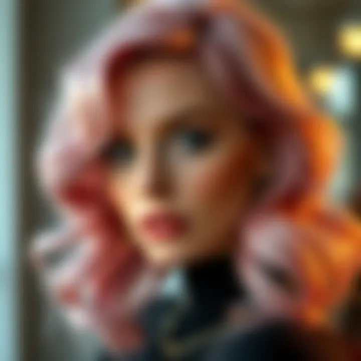 Elegant Pastel Hairstyle Elegant hairstyle with pastel colors