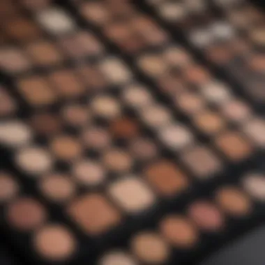 A stylish display of eyeshadow palettes reflecting different skin tones