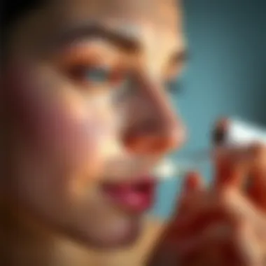 Acne Treatment with Retinol Illustration depicting acne treatment with retinol