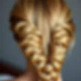 Elegant and intricate reverse braided hairstyle