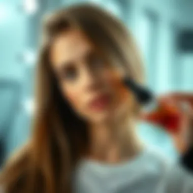 Expert Application Techniques Application of hair lightening product