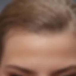 Close-up view of a healthy scalp
