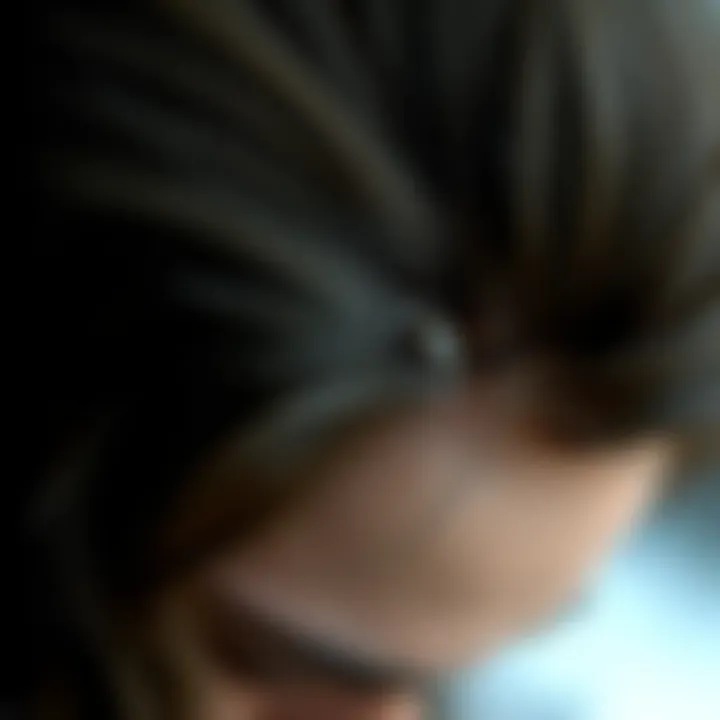 Illustration depicting fungal infection on the scalp