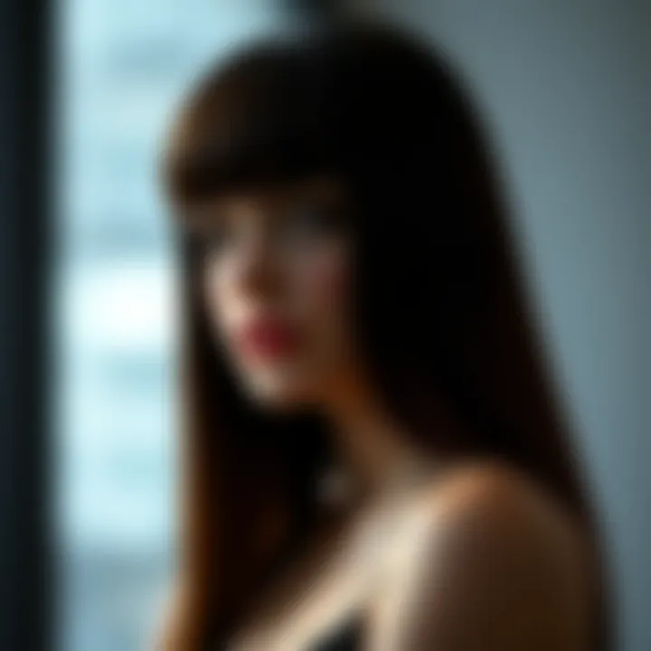 Sleek straight hairstyle with a modern finish