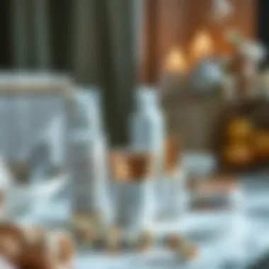 A serene morning routine with skincare products