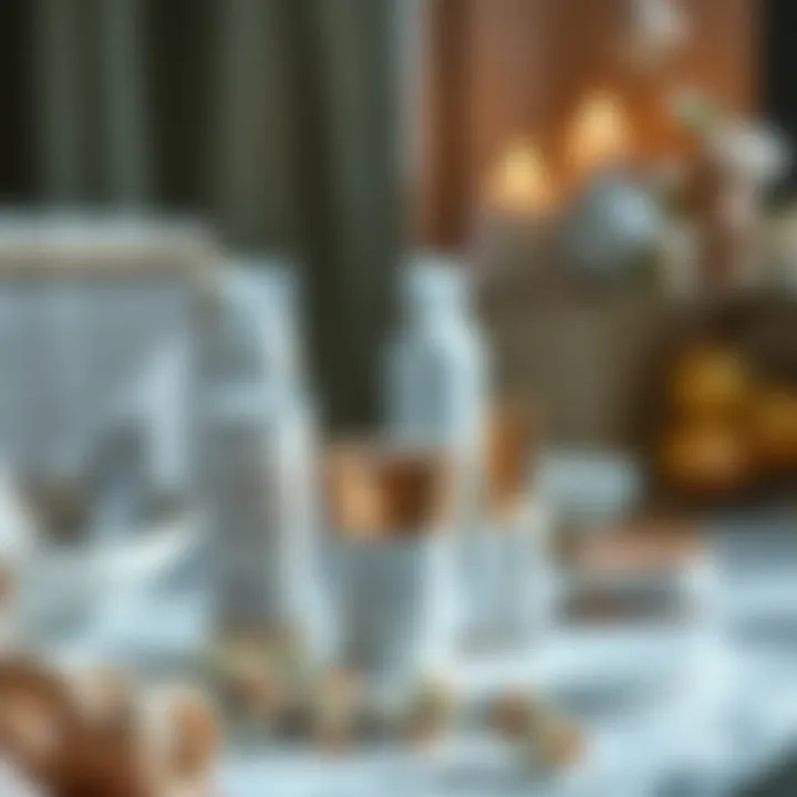 A serene morning routine with skincare products