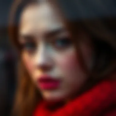 Emotional Depths of Red and Purple Artistic representation highlighting the emotional impact of red and purple combinations