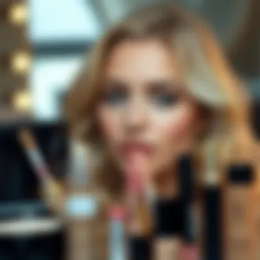 Various cosmetics that complement blonde skin tones