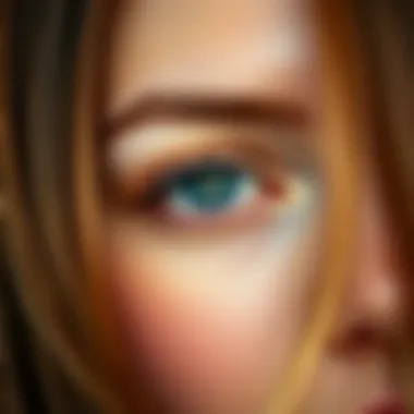 A close-up of skin, hair, and eye colors for personalized color analysis